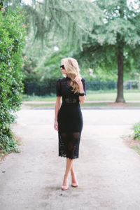 Alexis black lace dress on paularallis.com